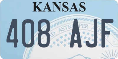 KS license plate 408AJF
