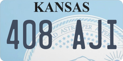KS license plate 408AJI