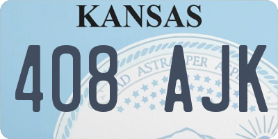 KS license plate 408AJK