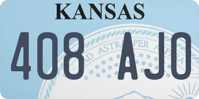 KS license plate 408AJO