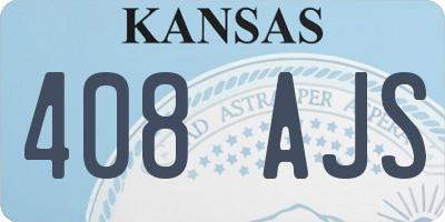 KS license plate 408AJS