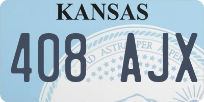 KS license plate 408AJX