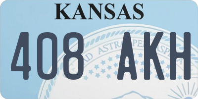 KS license plate 408AKH