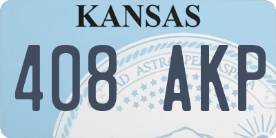 KS license plate 408AKP