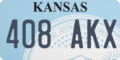 KS license plate 408AKX