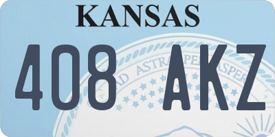 KS license plate 408AKZ