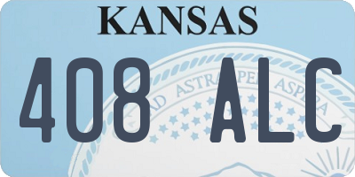 KS license plate 408ALC