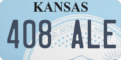 KS license plate 408ALE