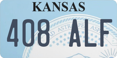 KS license plate 408ALF