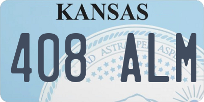 KS license plate 408ALM