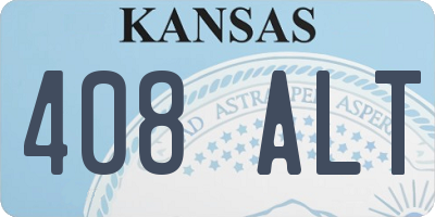 KS license plate 408ALT