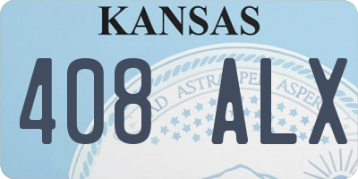KS license plate 408ALX