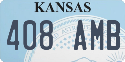 KS license plate 408AMB