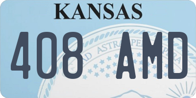 KS license plate 408AMD