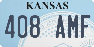 KS license plate 408AMF