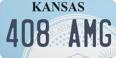KS license plate 408AMG