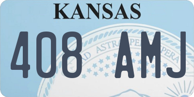 KS license plate 408AMJ