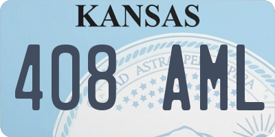 KS license plate 408AML