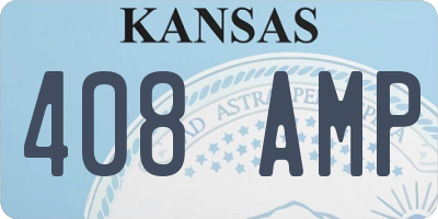 KS license plate 408AMP