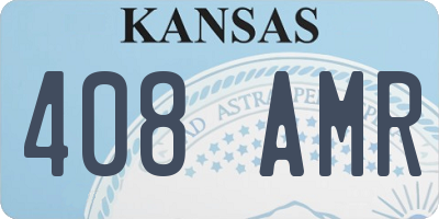 KS license plate 408AMR