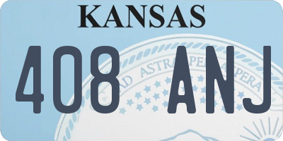 KS license plate 408ANJ