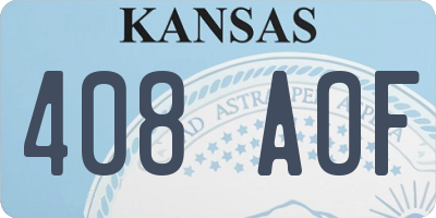 KS license plate 408AOF