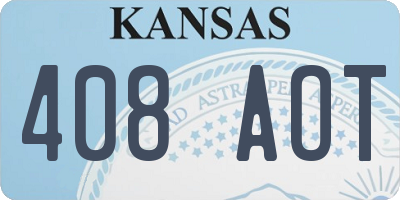 KS license plate 408AOT