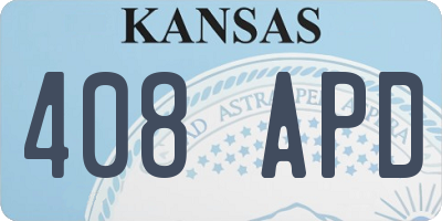 KS license plate 408APD