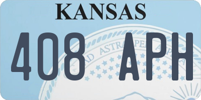 KS license plate 408APH