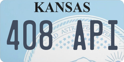 KS license plate 408API