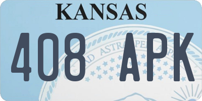 KS license plate 408APK