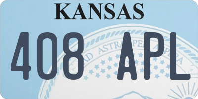 KS license plate 408APL