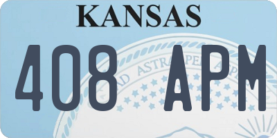 KS license plate 408APM