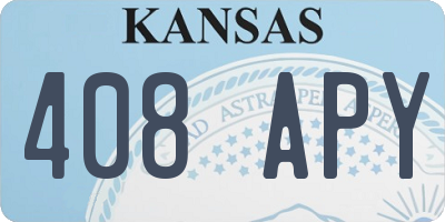 KS license plate 408APY