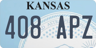 KS license plate 408APZ