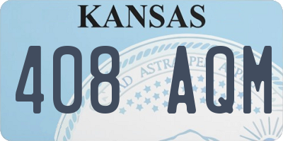 KS license plate 408AQM