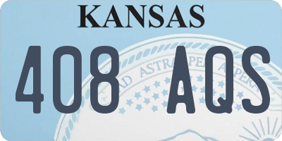 KS license plate 408AQS
