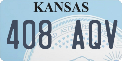 KS license plate 408AQV