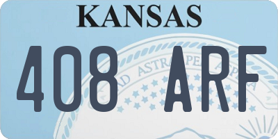 KS license plate 408ARF