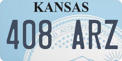 KS license plate 408ARZ