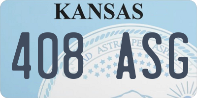 KS license plate 408ASG