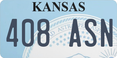 KS license plate 408ASN