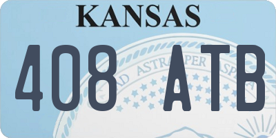 KS license plate 408ATB