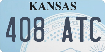 KS license plate 408ATC