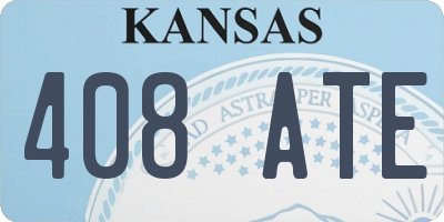 KS license plate 408ATE