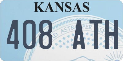 KS license plate 408ATH