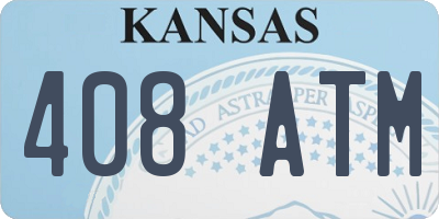 KS license plate 408ATM