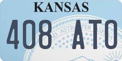 KS license plate 408ATO