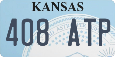 KS license plate 408ATP