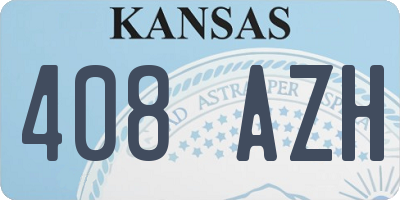 KS license plate 408AZH